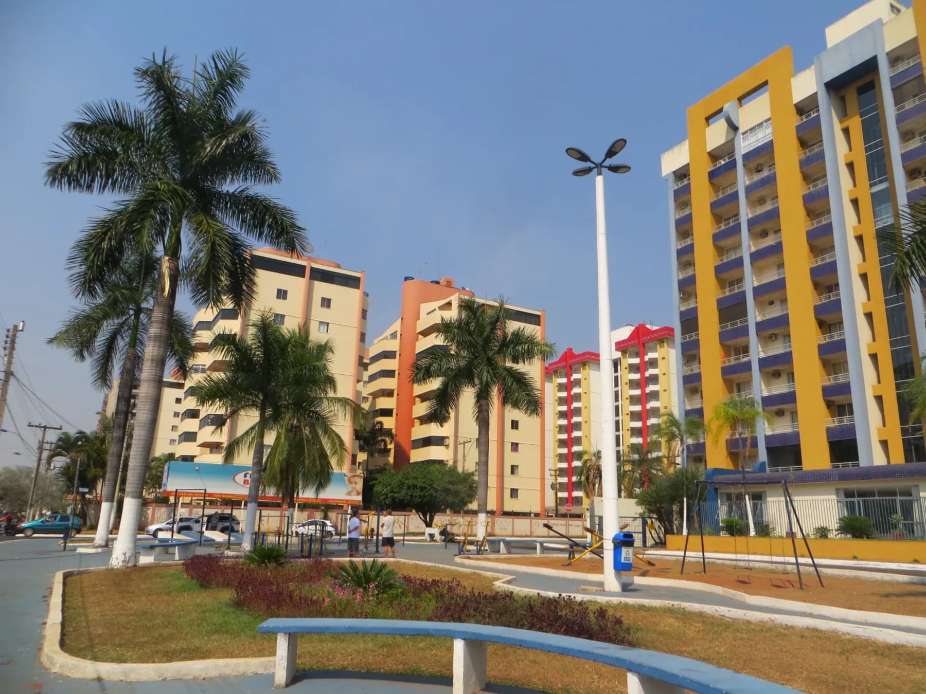 Avenida de Caldas Novas, entre palmeiras e flats